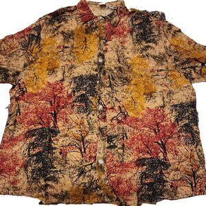 Men's cotton casual shirt - 4XL - cotton / linen blend